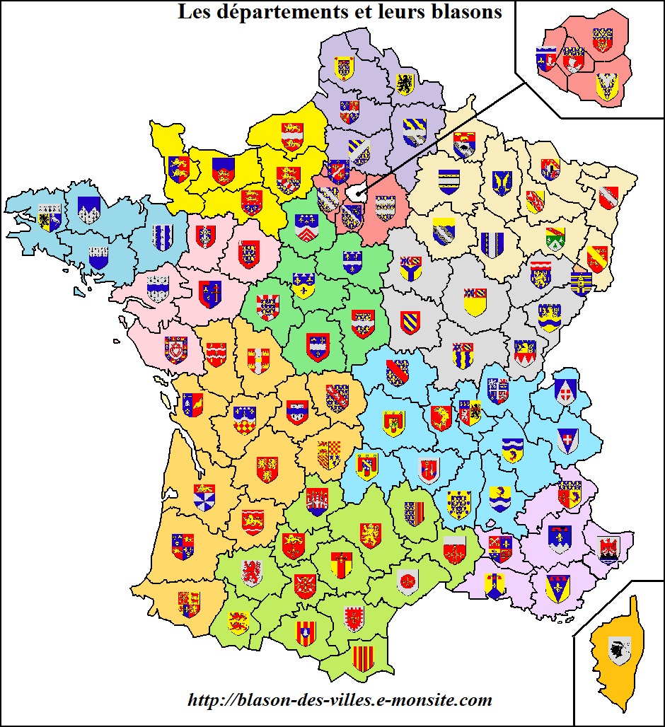 Carte des départements